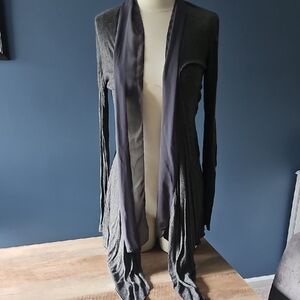 Simply Vera Vera Wang Gray Open Front Cardigan
